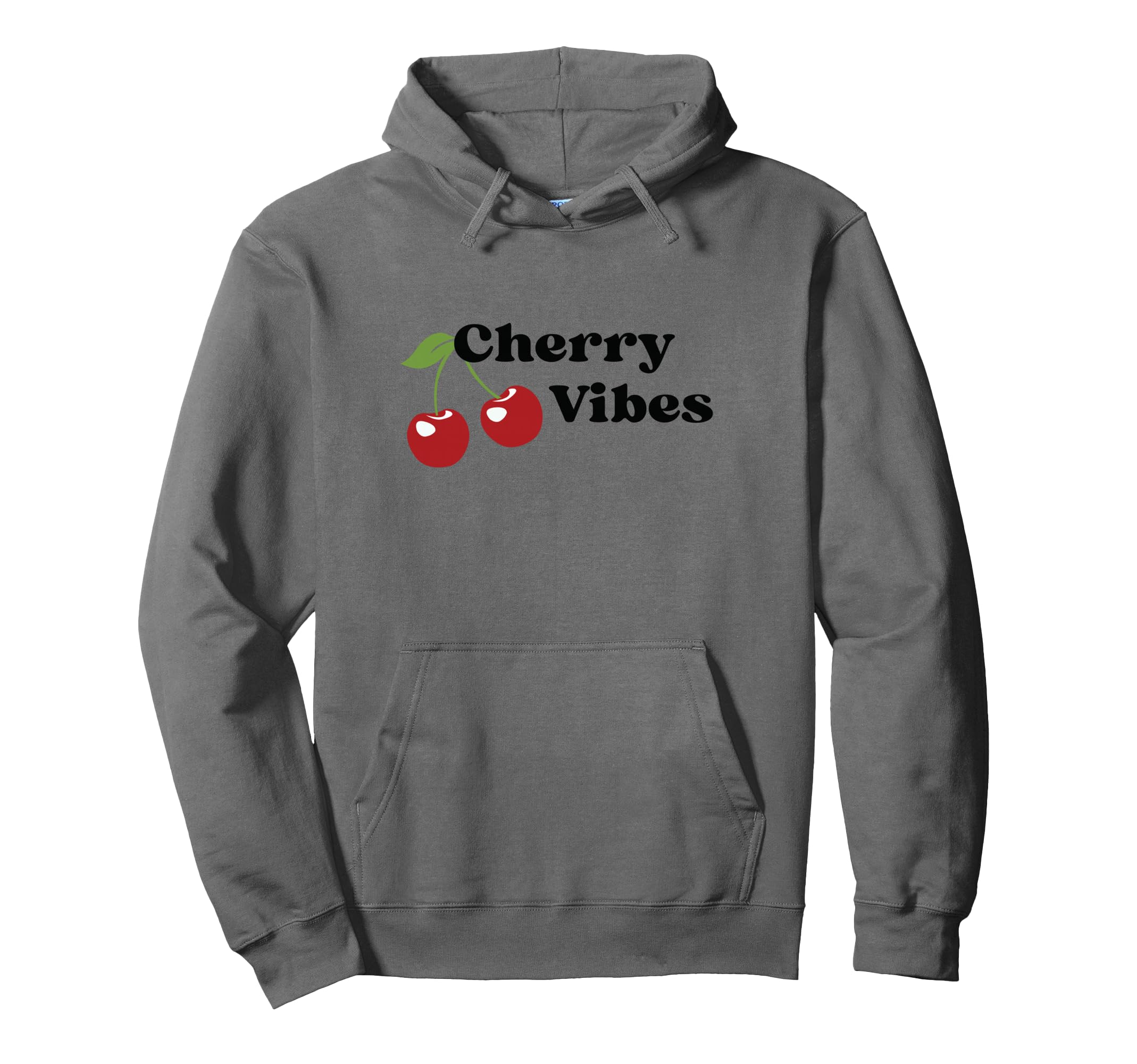 Cherry Vibes Fruit Inspired Typography Hoodie - Custom Art Print for Adults - T-Shirt, Sweatshirt, Hoodie