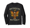 Antisocial Butterfly Bigfoot Funny T-Shirt - Fun Novelty Design for Adults - T-Shirt, Sweatshirt, Hoodie