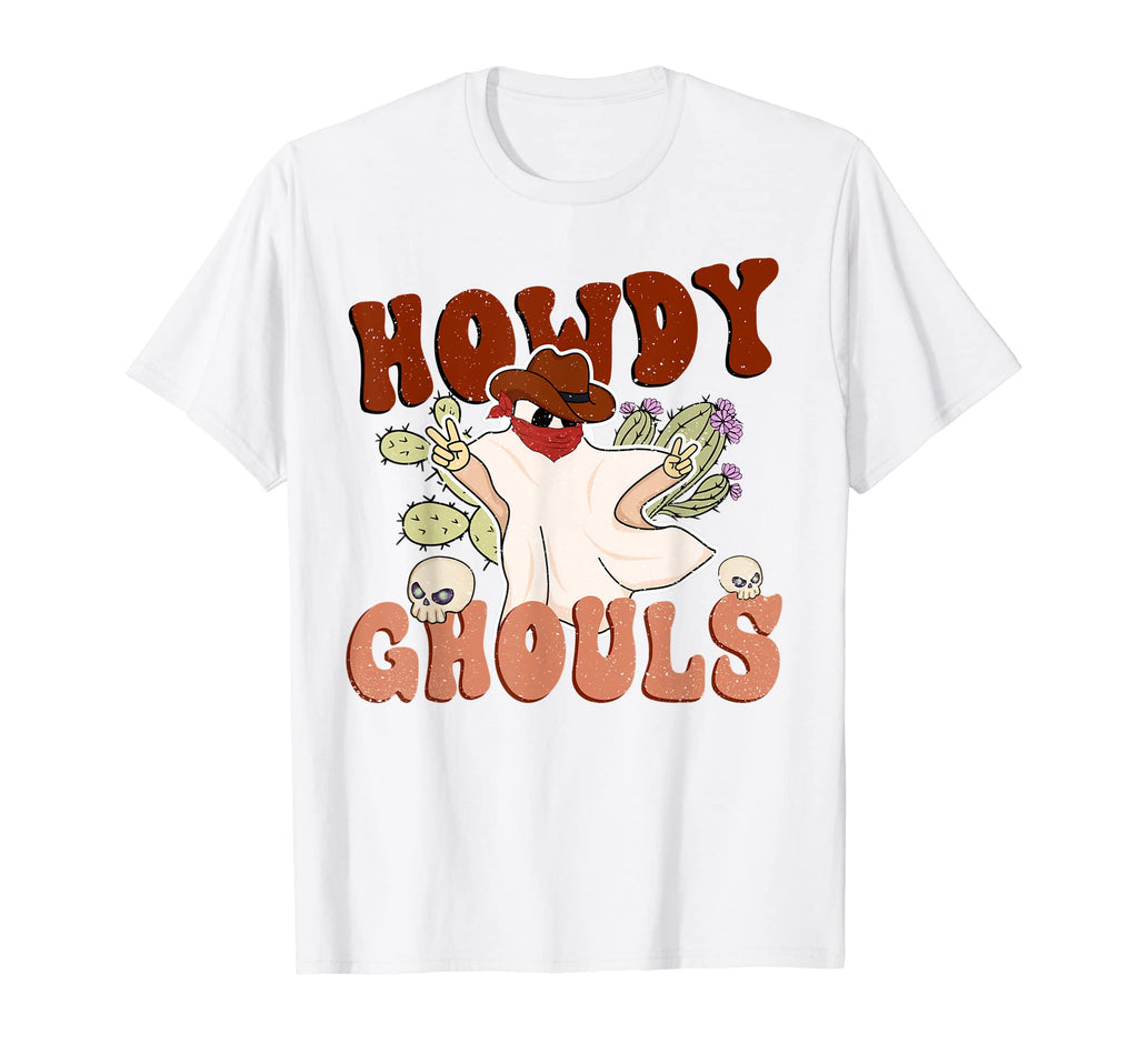 Funny Howdy Ghouls Western Cowboy T-Shirt - Trendy Graphic Men Women - T-Shirt, Sweatshirt, Hoodie