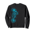 Bike Chopper Aqua Motorcycle Sweatshirt - Fun Novelty Design Men Women - T-Shirt, Sweatshirt, Hoodie