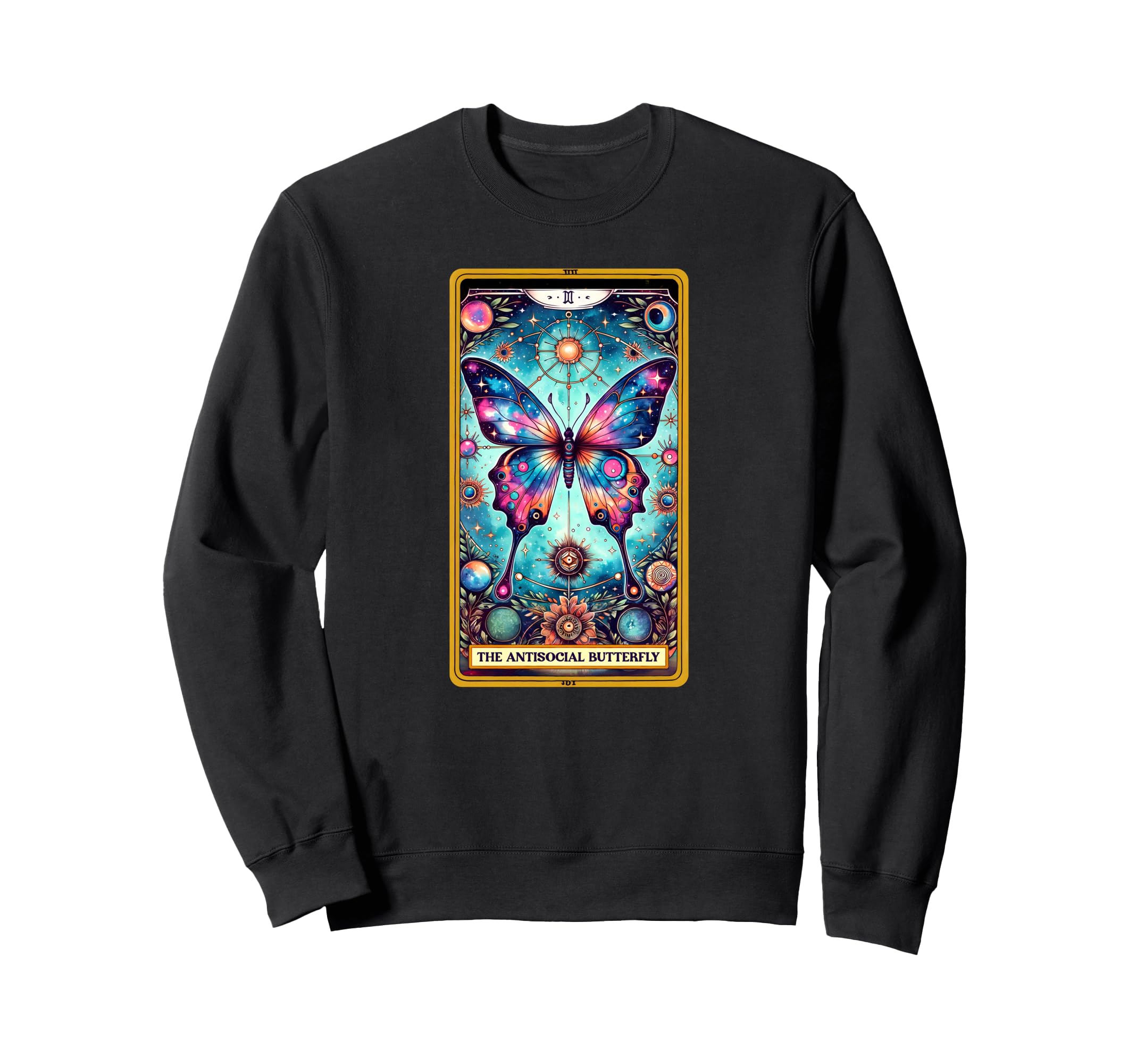 Sarcastic Tarot Antisocial Butterfly Sweatshirt - Minimalist Print Unisex - T-Shirt, Sweatshirt, Hoodie