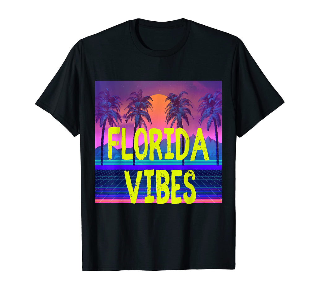Florida Vibes Palm Trees Art Miami Fl T-Shirt - Trendy Graphic for Adults - T-Shirt, Sweatshirt, Hoodie