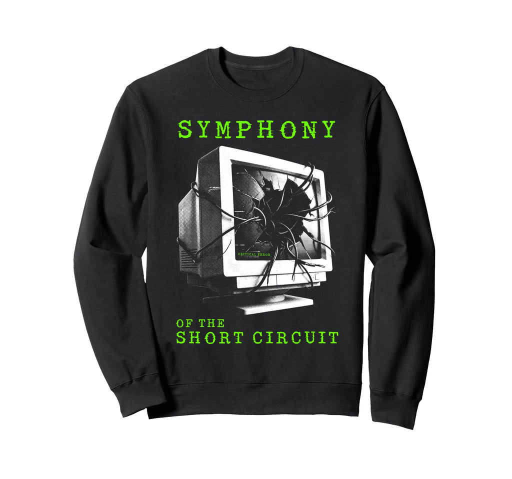 Computer Short Circuit Glitch Sweatshirt - Fun Novelty Design for Adults - T-Shirt, Sweatshirt, Hoodie