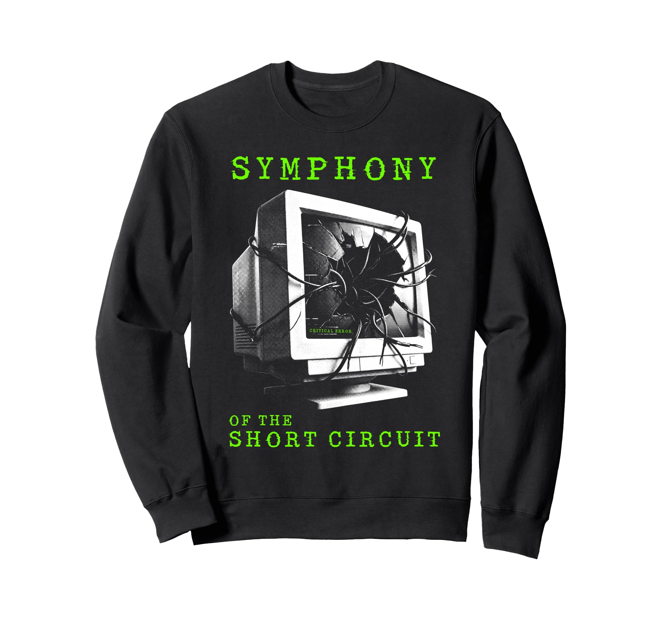 Computer Short Circuit Glitch Sweatshirt - Fun Novelty Design for Adults - T-Shirt, Sweatshirt, Hoodie