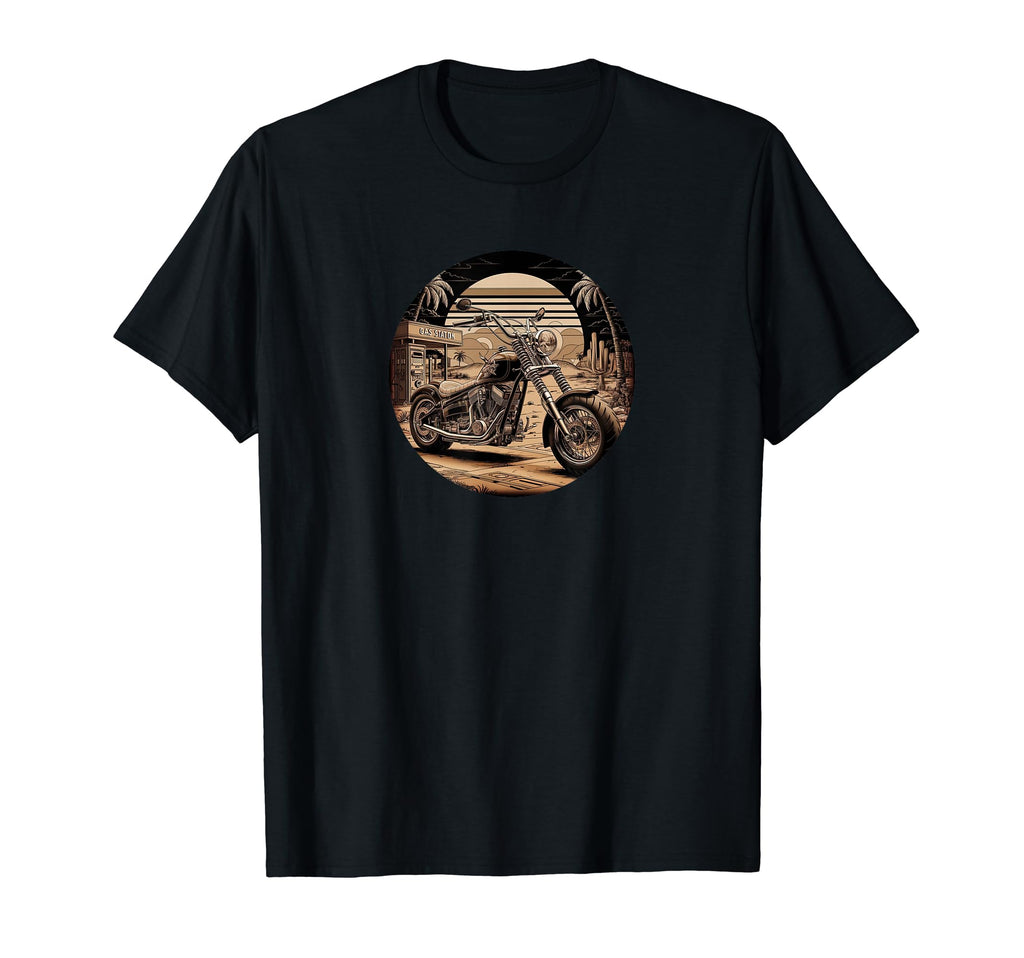 Chopper Motorcycle Desert Motorbike T-Shirt - Streetwear Style Men Women - T-Shirt, Sweatshirt, Hoodie