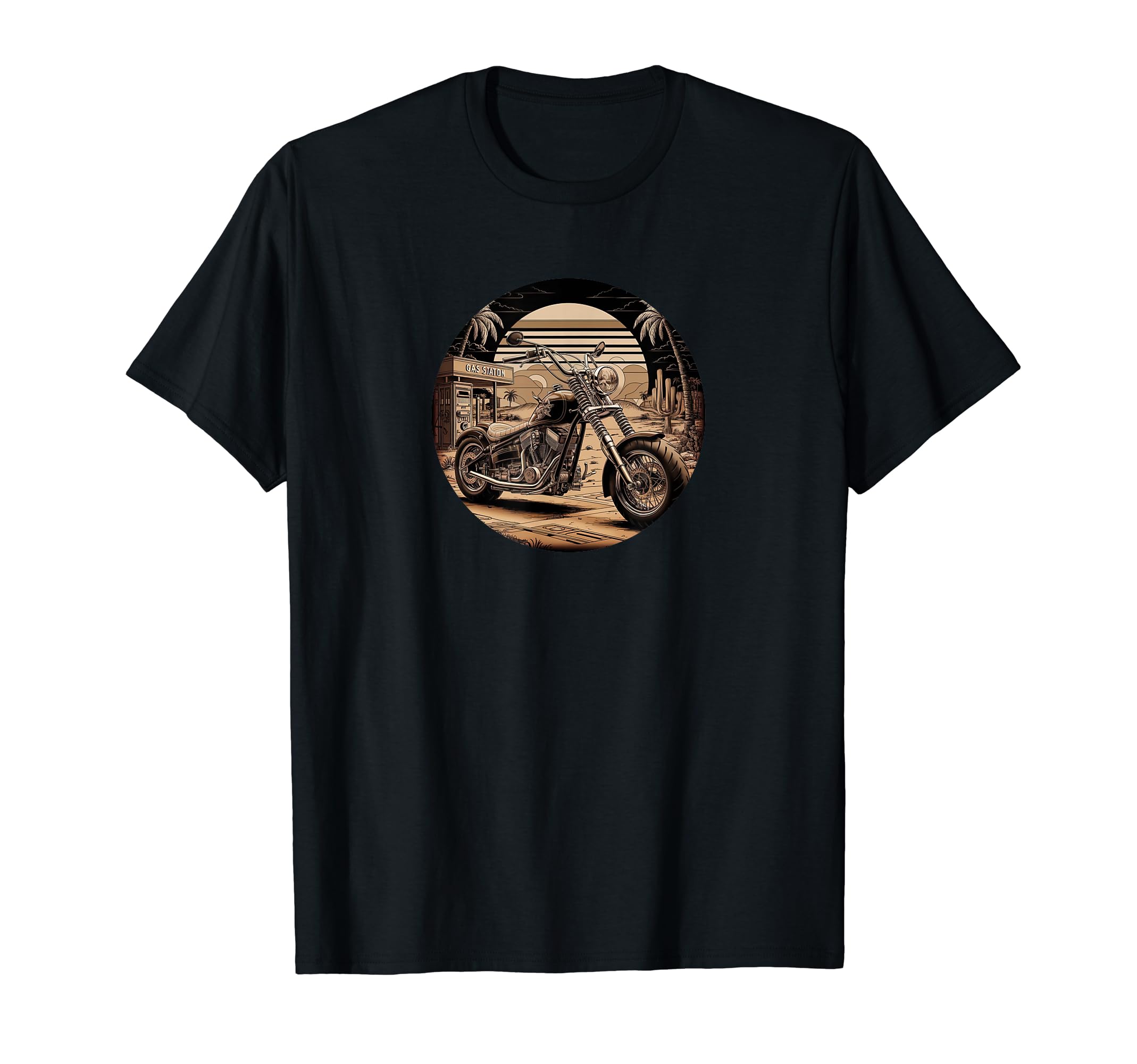 Chopper Motorcycle Desert Motorbike T-Shirt - Streetwear Style Men Women - T-Shirt, Sweatshirt, Hoodie