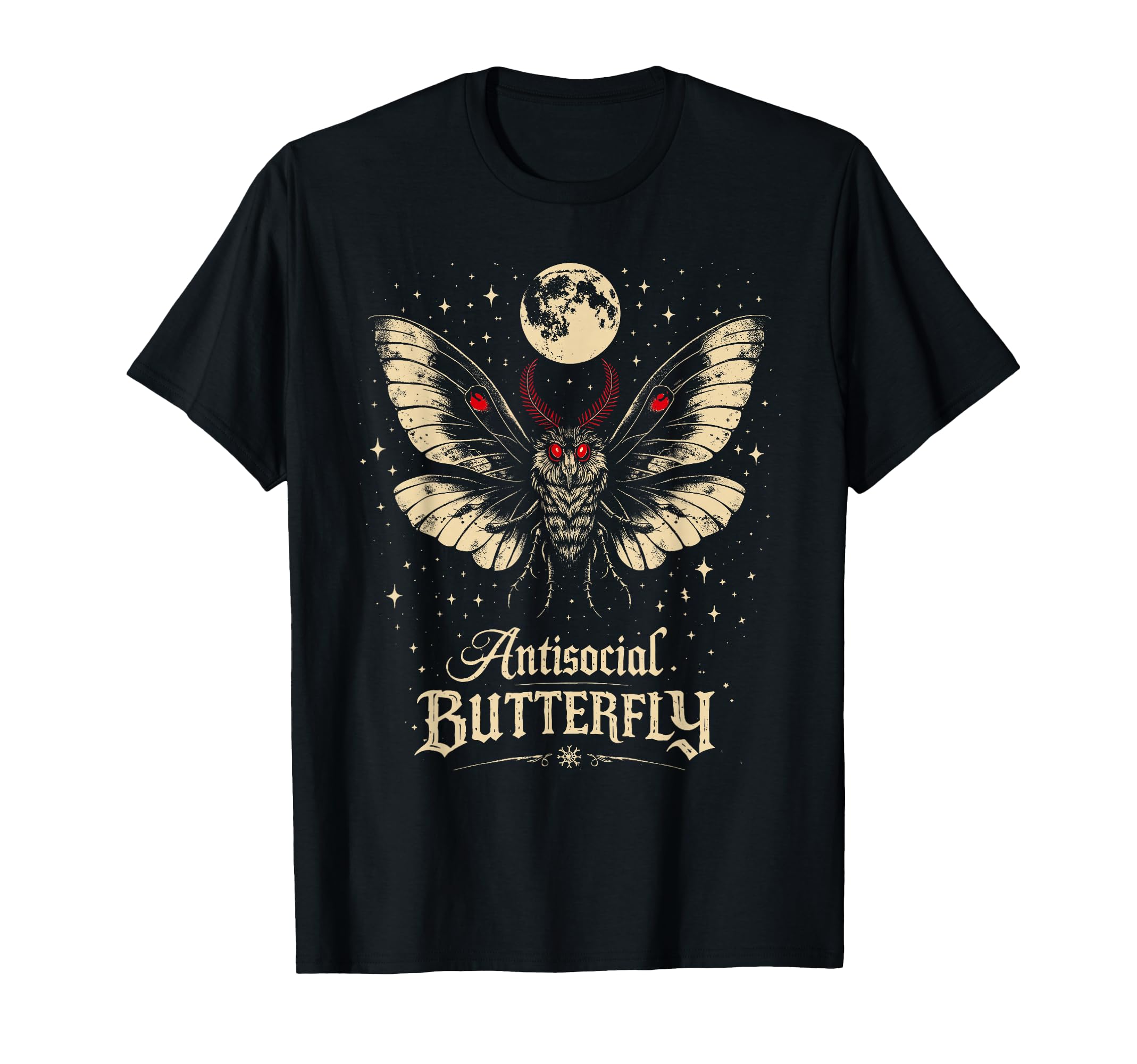 Mothman Anti Social Funny Butterfly T-Shirt - Minimalist Print Men Women - T-Shirt, Sweatshirt, Hoodie