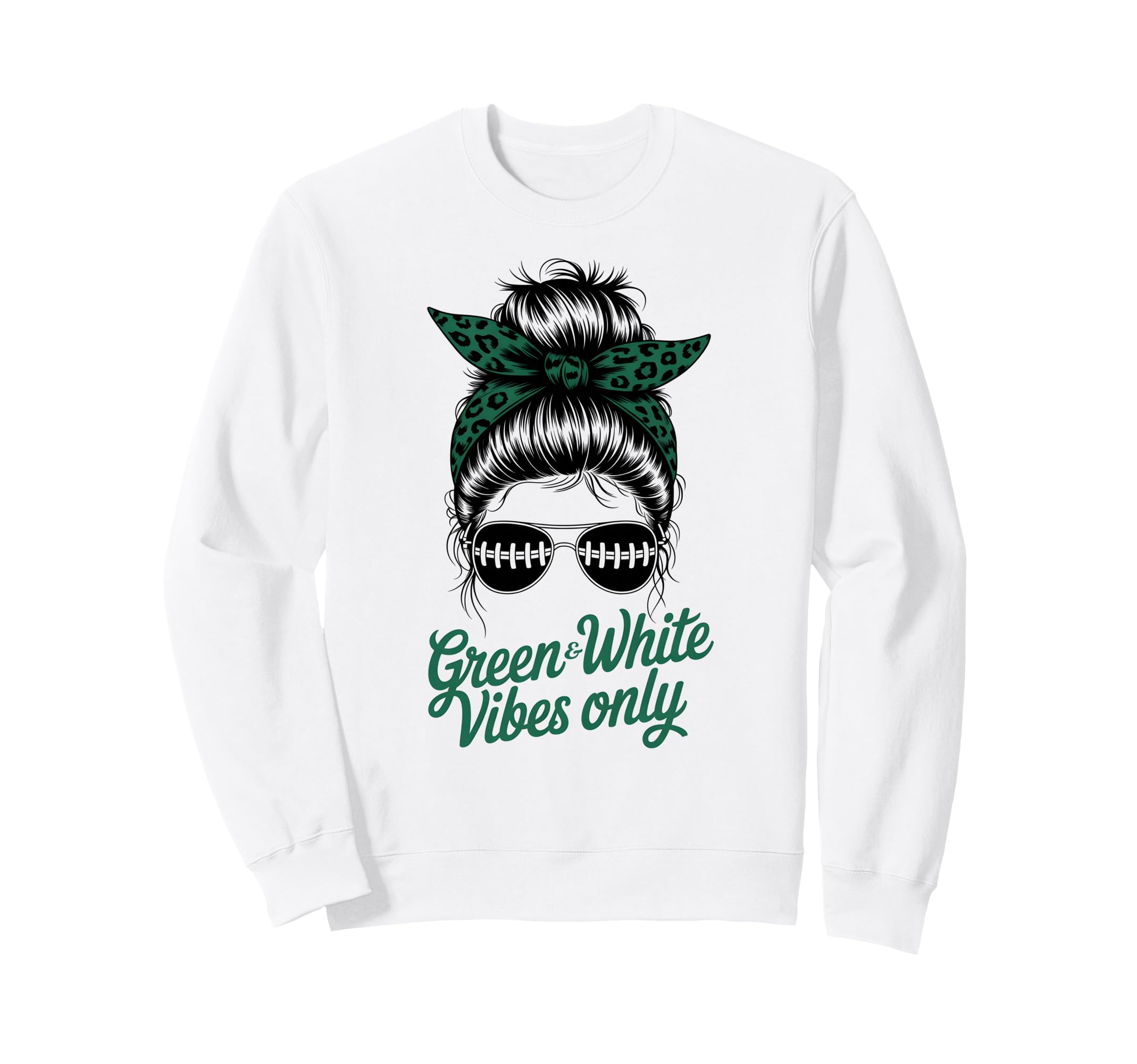 Green White Vibes Only Field Day Sweatshirt - Fun Novelty Design Men Women - T-Shirt, Sweatshirt, Hoodie