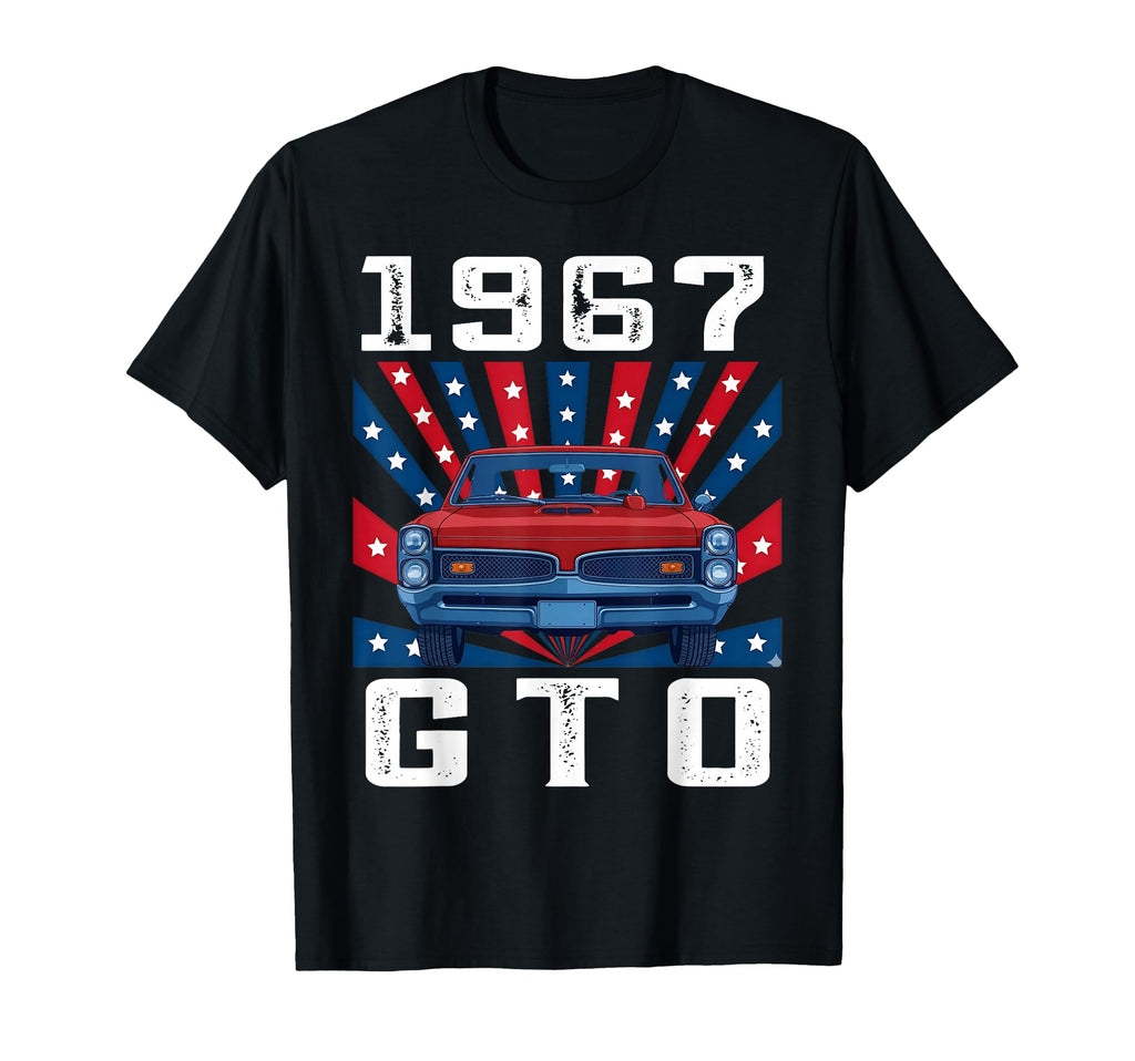 67 1967 Gto American Flag Silhouette T-Shirt - Minimalist Print Unisex - T-Shirt, Sweatshirt, Hoodie