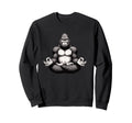 Meditation Gorilla Yoga Pose Sweatshirt - Fun Novelty Design for Adults - T-Shirt, Sweatshirt, Hoodie