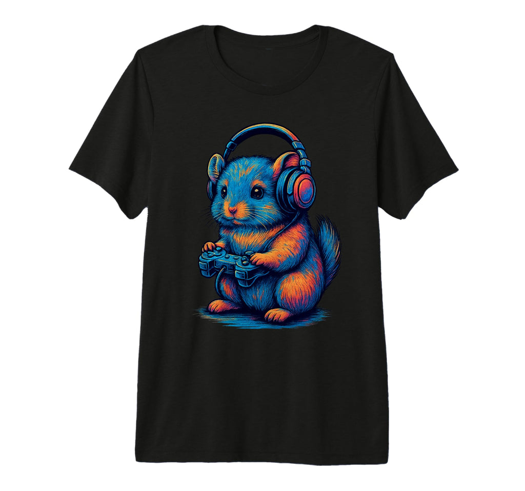 Chinchilla Gamer Gaming Pet Lover Tri Blend T-Shirt - Unique Graphic Unisex - T-Shirt, Sweatshirt, Hoodie