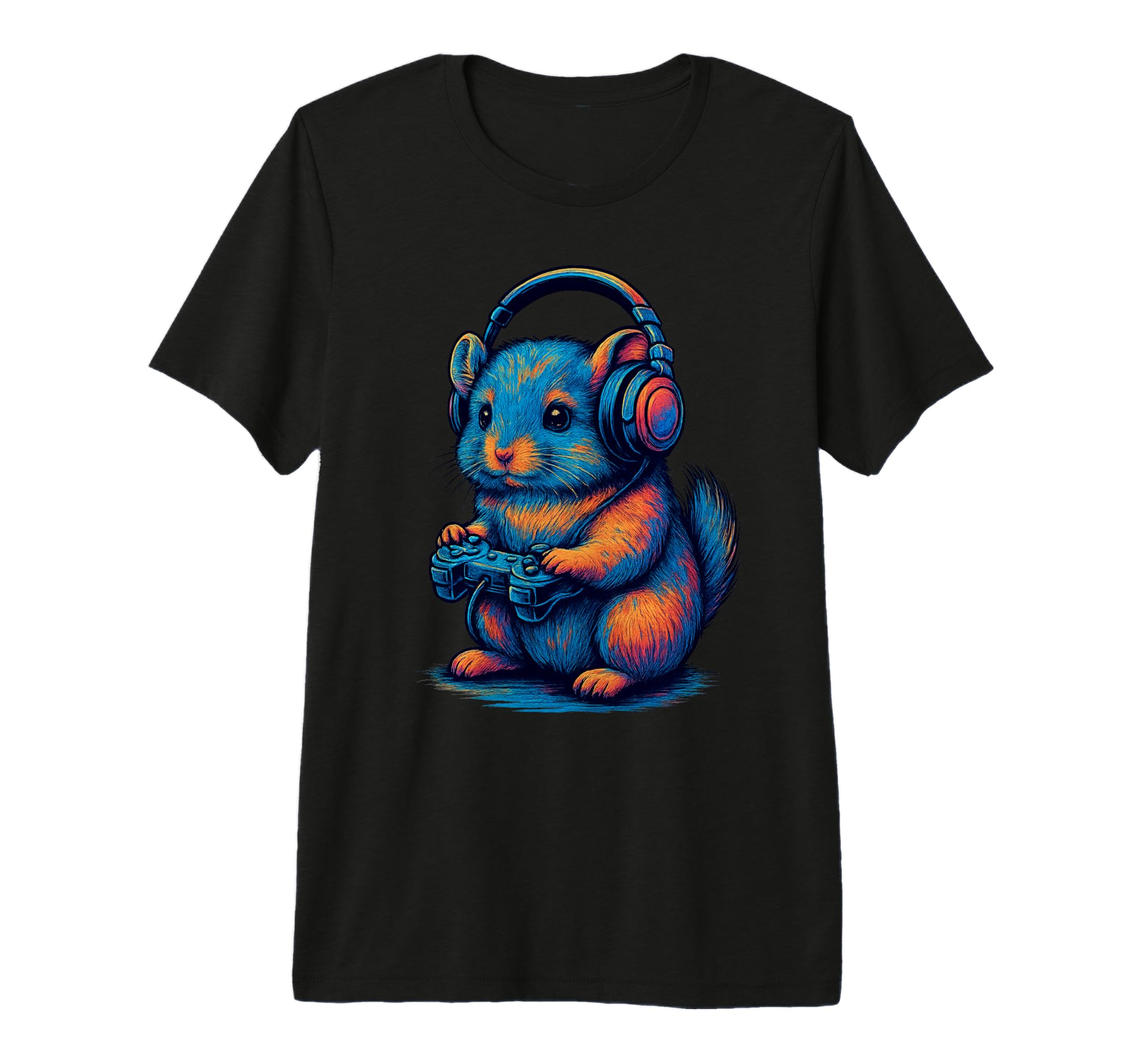 Chinchilla Gamer Gaming Pet Lover Tri Blend T-Shirt - Unique Graphic Unisex - T-Shirt, Sweatshirt, Hoodie