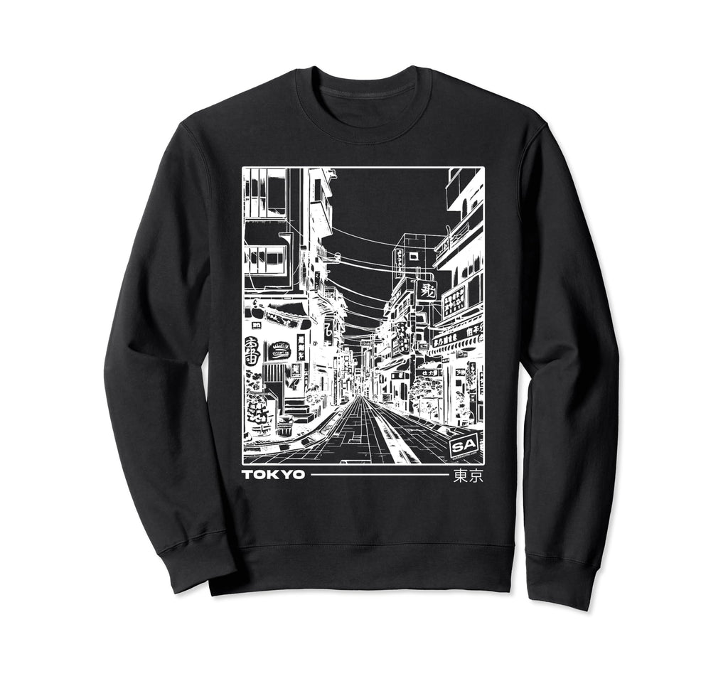 Japan Streets 90S Tokyo Japanese Lofi Sweatshirt - Novelty Apparel Unisex - T-Shirt, Sweatshirt, Hoodie