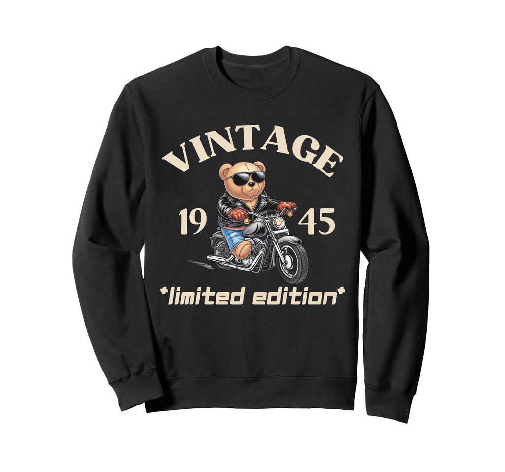 Mens Motorcycle 80Th Birthday 1945 Born Sweatshirt - Trendy Graphic Unisex - T-Shirt, Sweatshirt, Hoodie