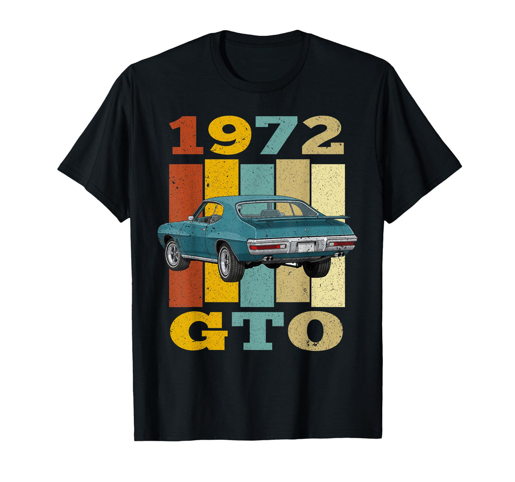 72 1972 Gto Silhouette Muscle Car T-Shirt - Fun Novelty Design for Adults - T-Shirt, Sweatshirt, Hoodie