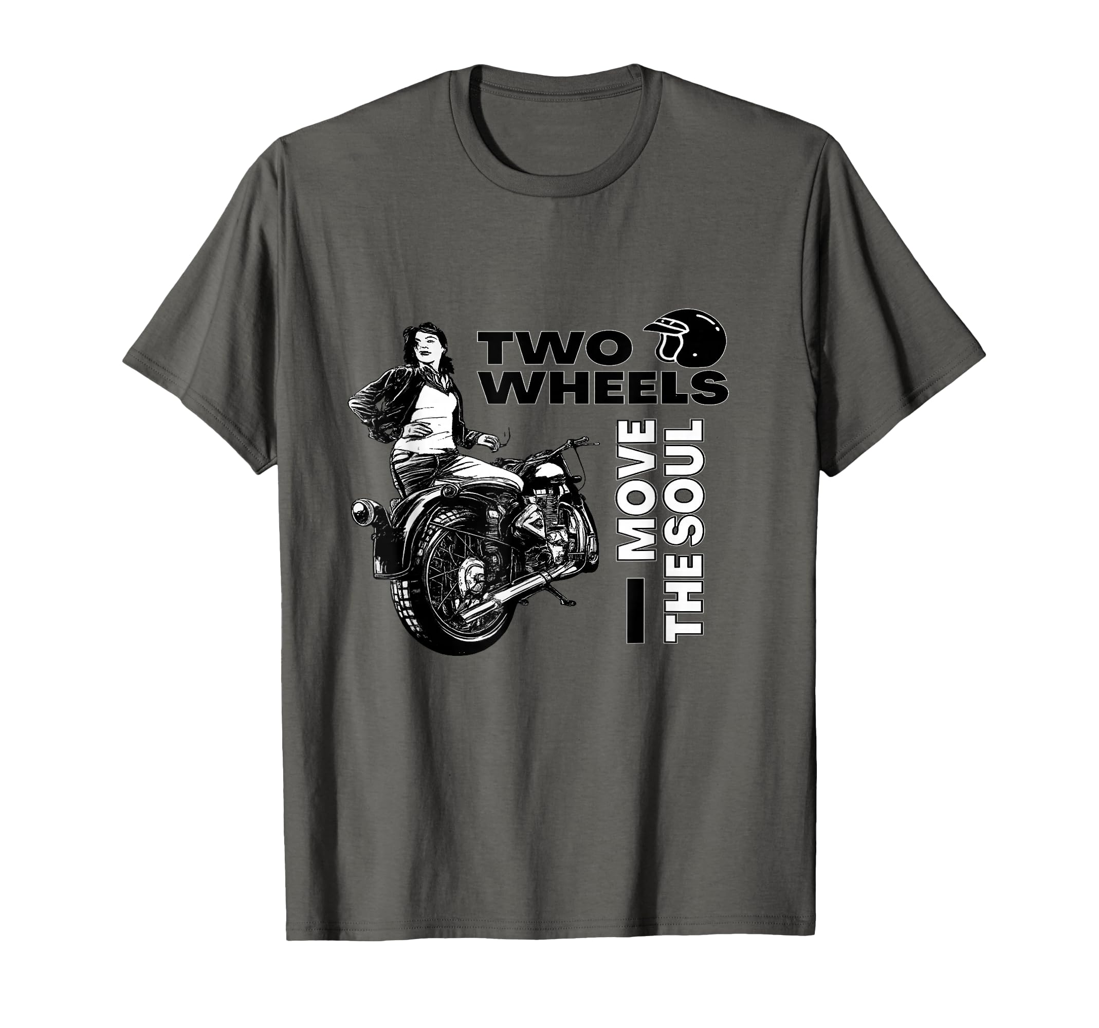 Two Wheels Move Soul Motorcycle T-Shirt - Fun Novelty Design for Adults - T-Shirt, Sweatshirt, Hoodie