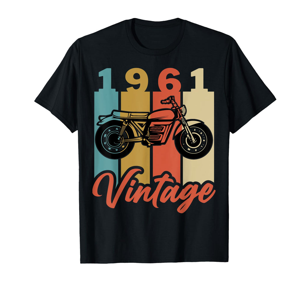 Funny 1961 Birth Year Motorcycle T-Shirt - Minimalist Print Men Women - T-Shirt, Sweatshirt, Hoodie