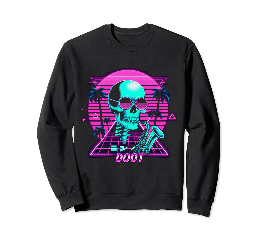Doot Doot Saxophone Skeleton Sweatshirt - Aesthetic Graphic for Adults - T-Shirt, Sweatshirt, Hoodie