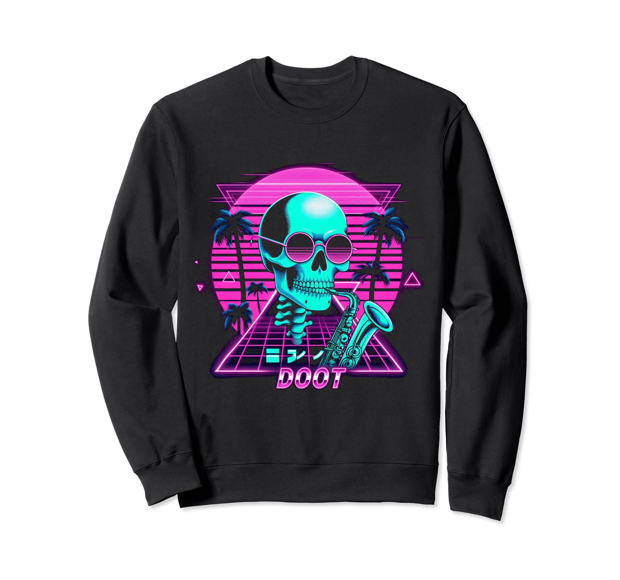 Doot Doot Saxophone Skeleton Sweatshirt - Aesthetic Graphic for Adults - T-Shirt, Sweatshirt, Hoodie