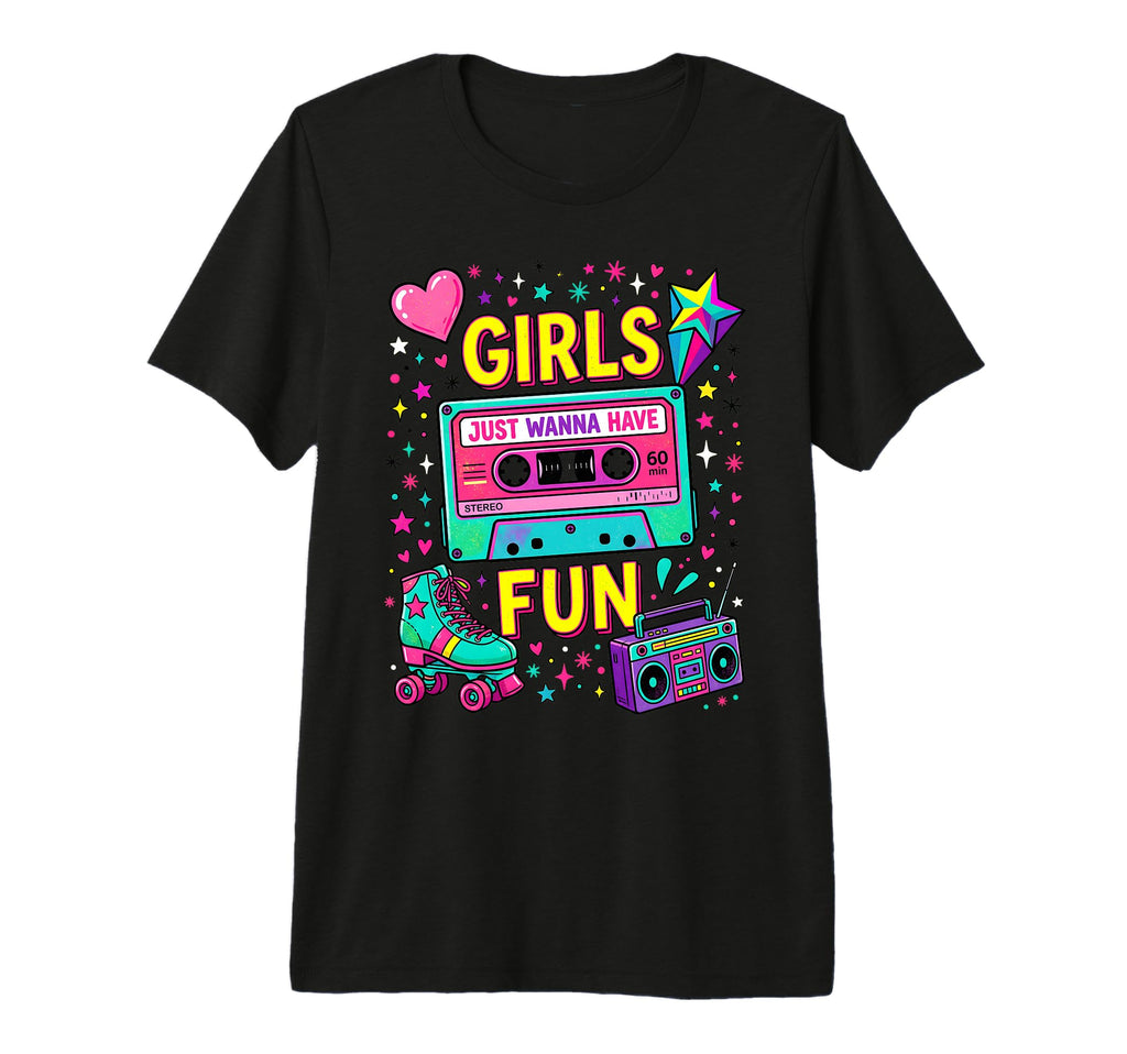 Vibrant 80S Cassette Tape And Roller T-Shirt - Custom Art Print Unisex - T-Shirt, Sweatshirt, Hoodie
