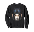 Funny Motorcycle Helmet Saluki Sweatshirt - Minimalist Print for Adults - T-Shirt, Sweatshirt, Hoodie