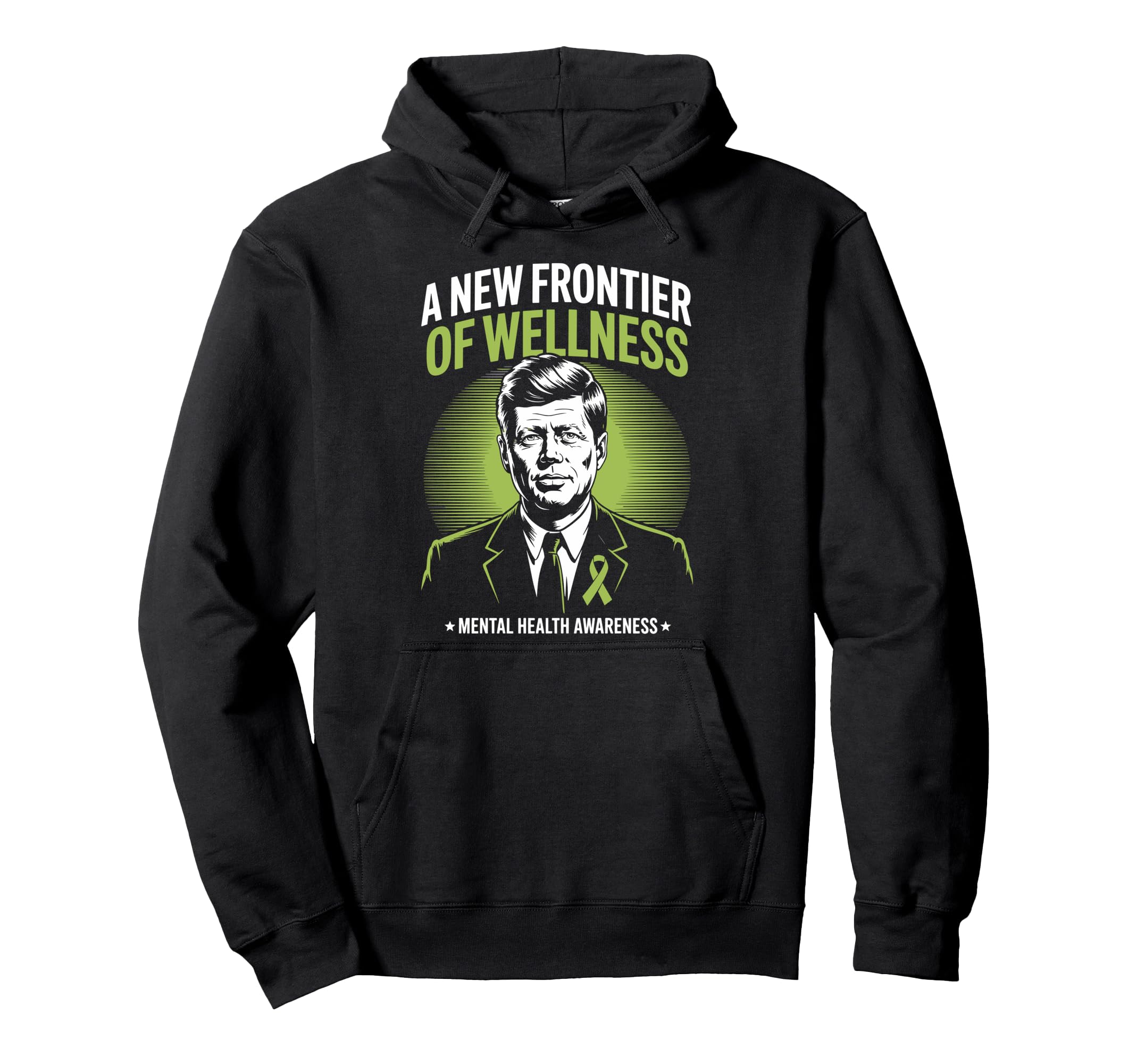 New Frontier Wellness Green Mental Health Hoodie - Custom Art Print Unisex - T-Shirt, Sweatshirt, Hoodie
