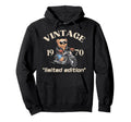 Mens Motorcycle 55Th Birthday 1970 Born Hoodie - Novelty Apparel Unisex - T-Shirt, Sweatshirt, Hoodie