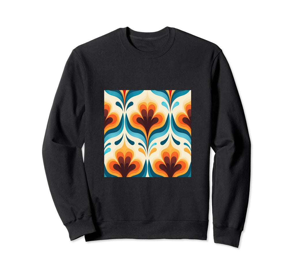 70S Wallpaper Flowers Floral Pattern Sweatshirt - Streetwear Style Unisex - T-Shirt, Sweatshirt, Hoodie