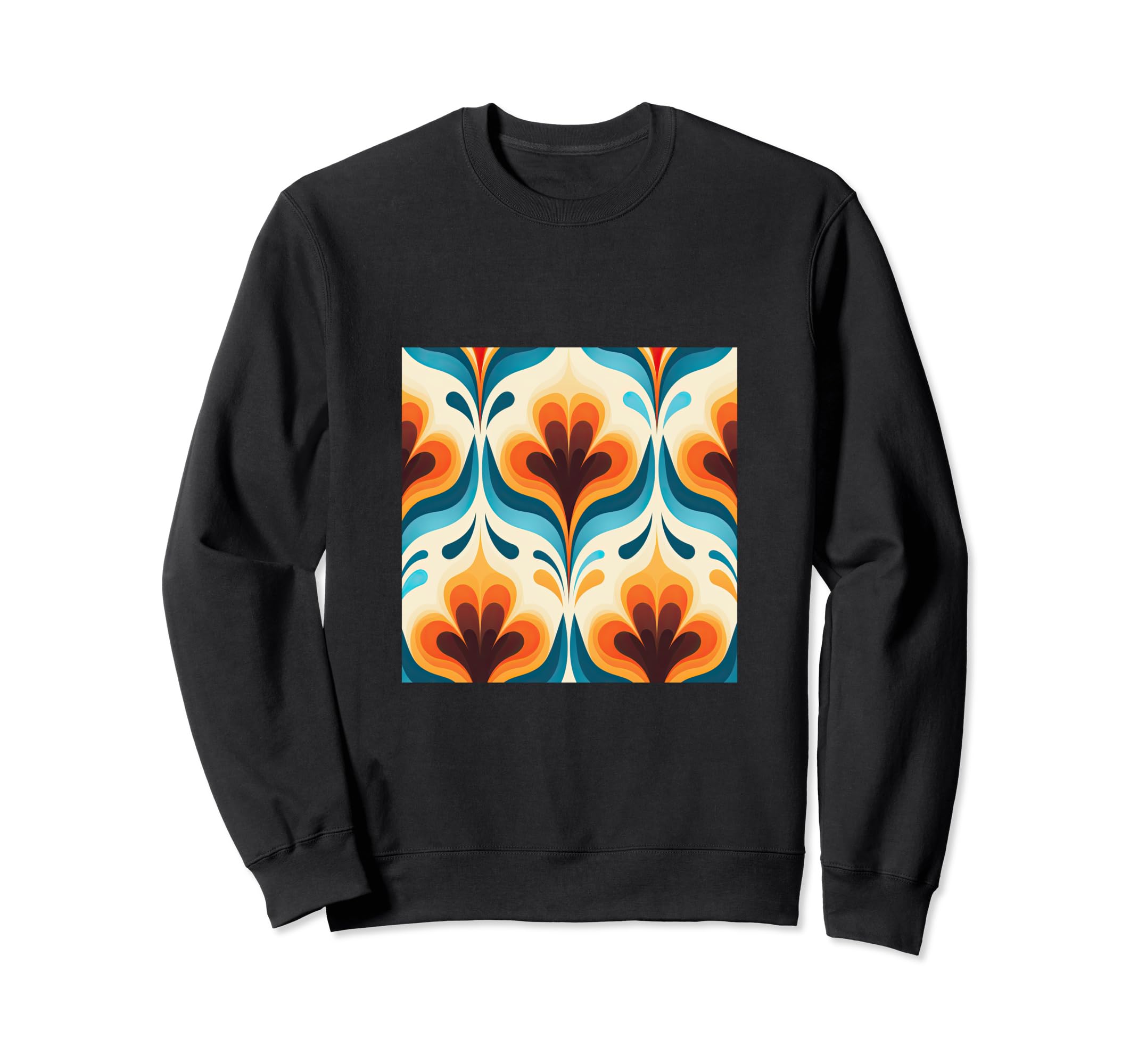 70S Wallpaper Flowers Floral Pattern Sweatshirt - Streetwear Style Unisex - T-Shirt, Sweatshirt, Hoodie