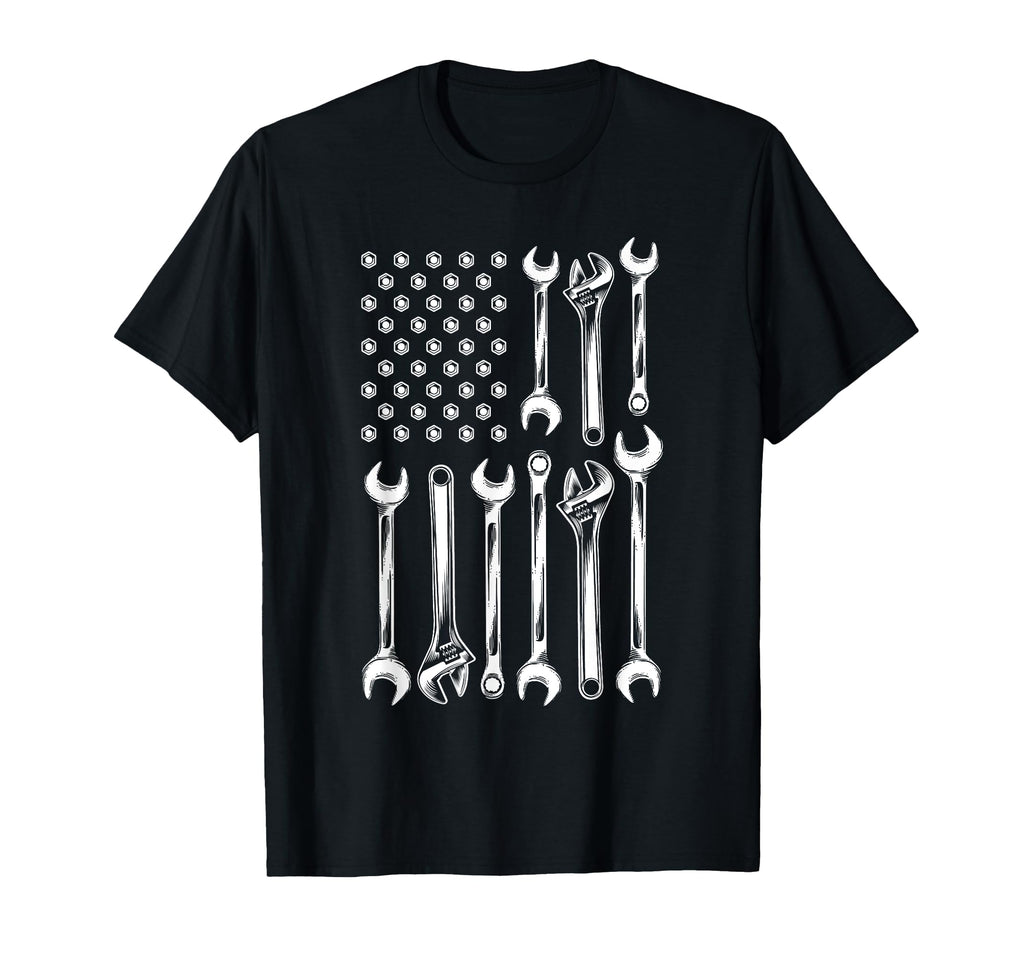 Car Guy Us Flag Car Guy Auto Mechanic Car T-Shirt - Graphic Print Unisex - T-Shirt, Sweatshirt, Hoodie