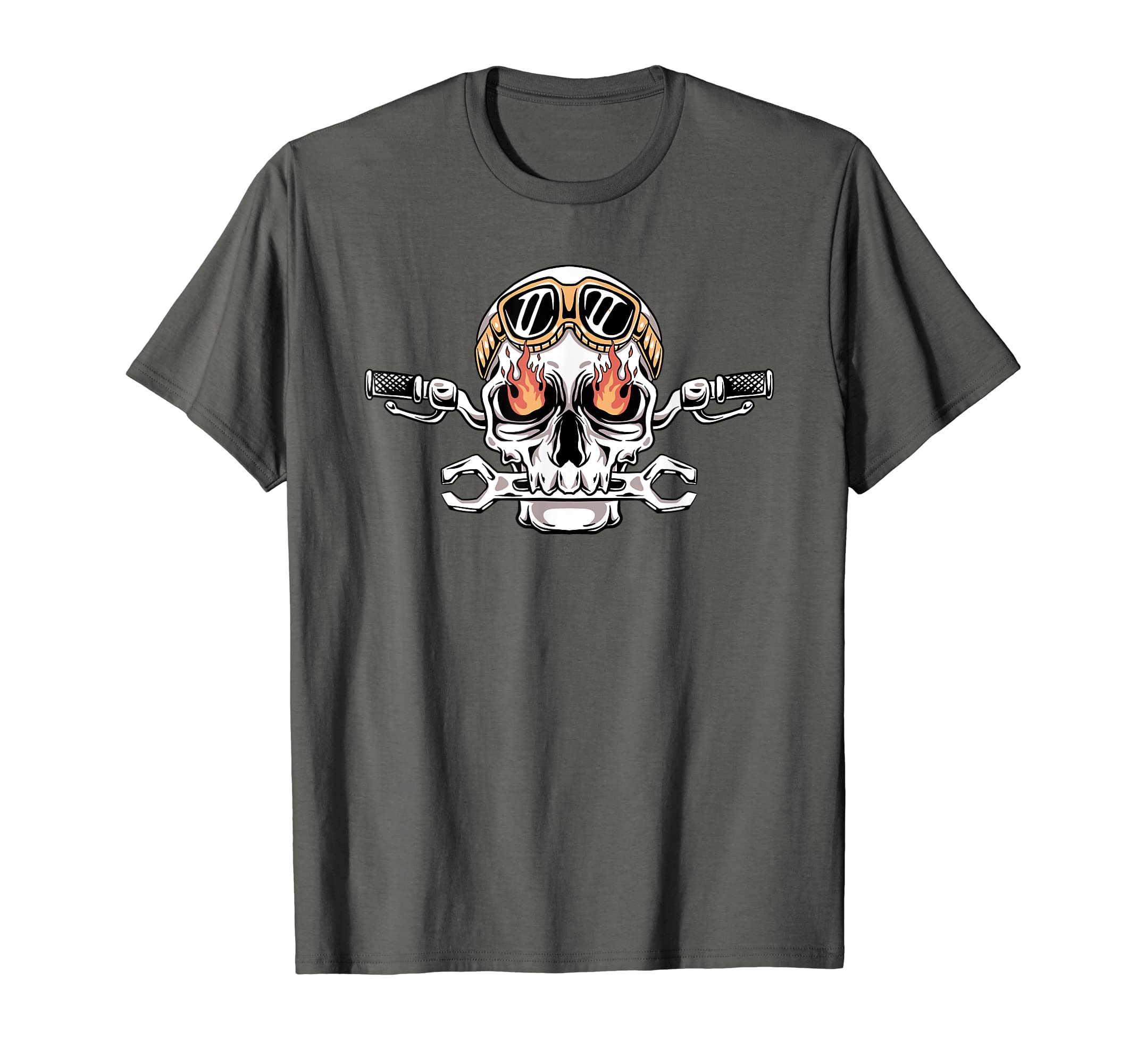 Motorcycle Skull Themed Biker And Rider T-Shirt - Novelty Apparel Unisex - T-Shirt, Sweatshirt, Hoodie