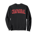 Chaparral Nm Distressed Red Varsity Sweatshirt - Graphic Print for Adults - T-Shirt, Sweatshirt, Hoodie
