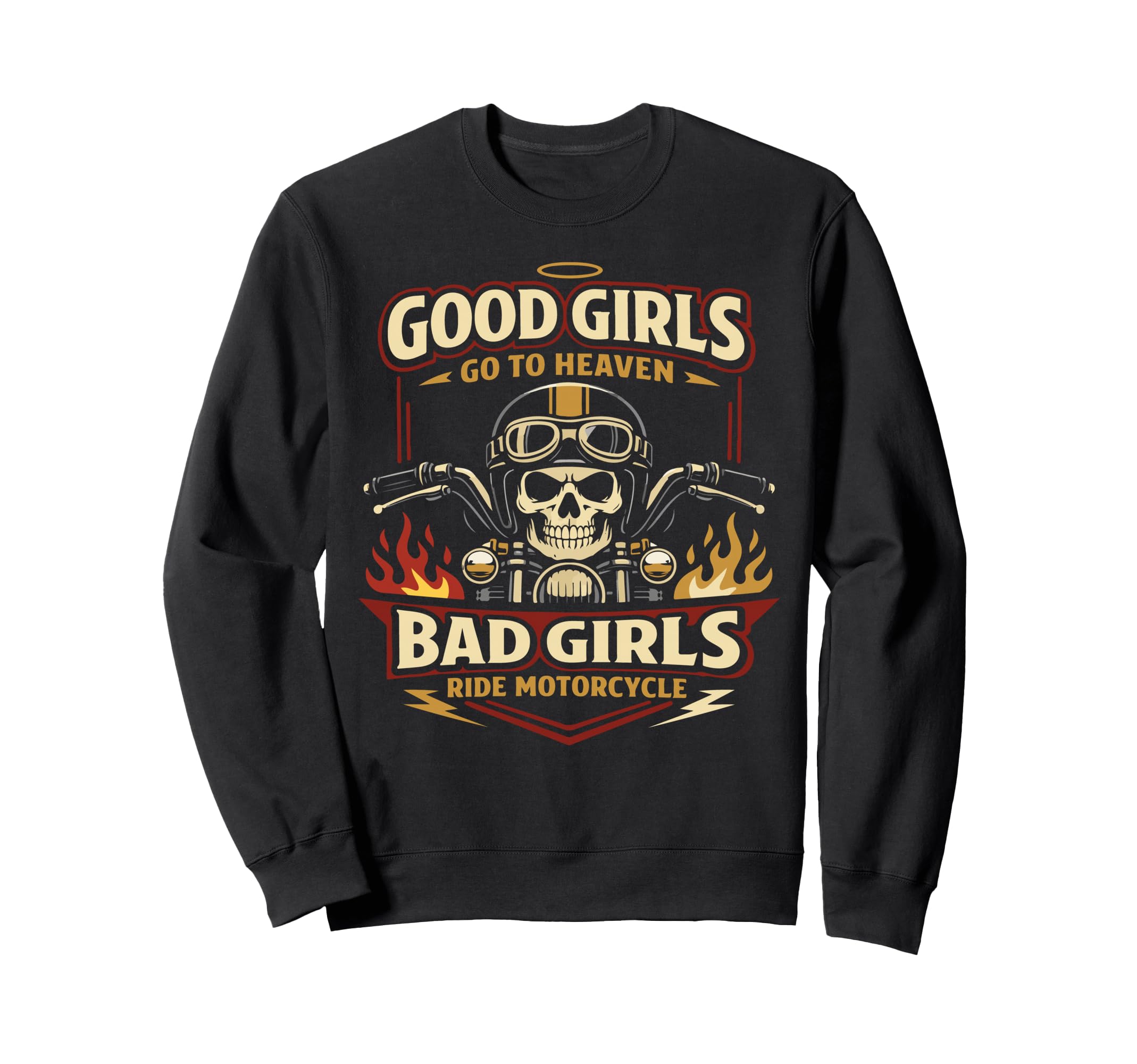 Motorcycle Biker Female Good Sweatshirt - Unique Graphic for Adults - T-Shirt, Sweatshirt, Hoodie