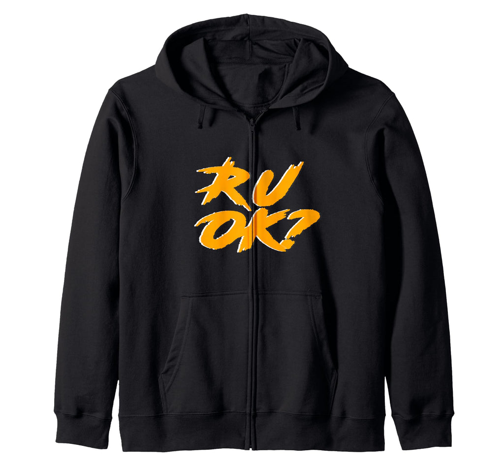 Mental Health R U Ok Tees Hoodie - Graphic Print Unisex - T-Shirt, Sweatshirt, Hoodie