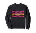 Softball Mom Baseball Seams Leopard Sweatshirt - Graphic Print Unisex - T-Shirt, Sweatshirt, Hoodie