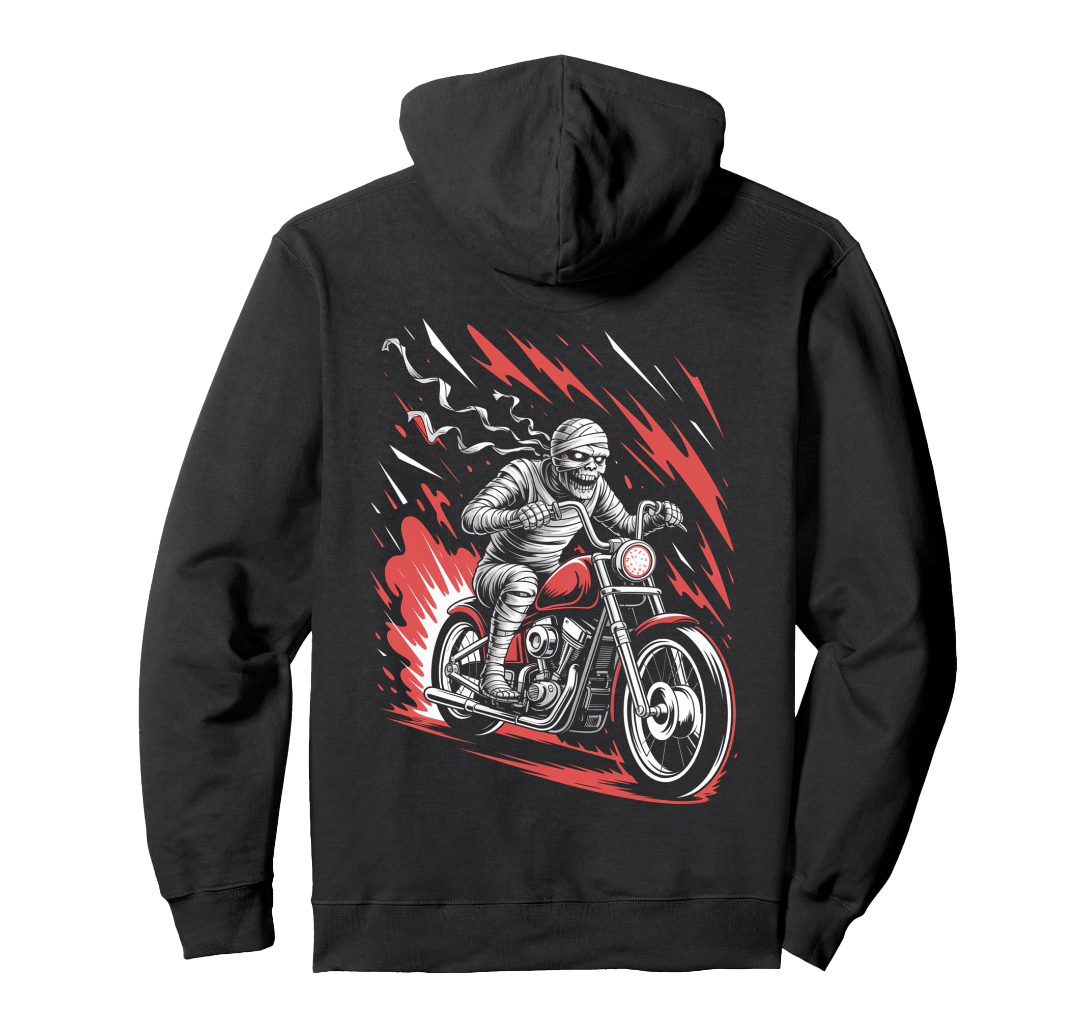Mummy Biker Riding Motorcycle Outfit Rider Hoodie - Unique Graphic Unisex - T-Shirt, Sweatshirt, Hoodie