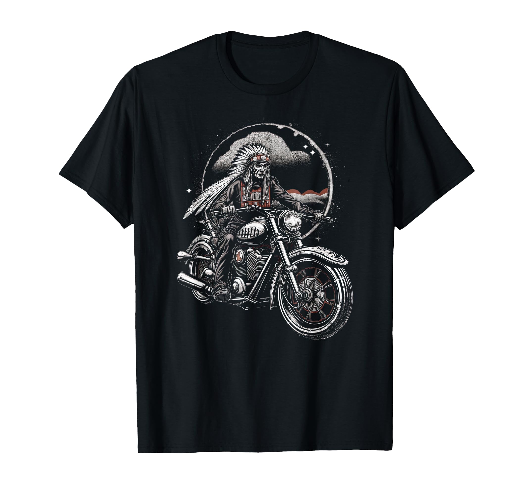 Native American Bikes Motorcycle Indian T-Shirt - Graphic Print Men Women - T-Shirt, Sweatshirt, Hoodie