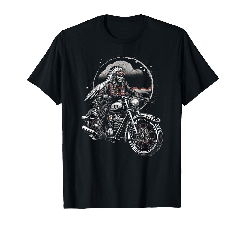 Native American Bikes Motorcycle Indian T-Shirt - Novelty Apparel Unisex - T-Shirt, Sweatshirt, Hoodie