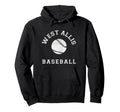 West Allis Baseball Distressed Hoodie - Graphic Print for Adults - T-Shirt, Sweatshirt, Hoodie