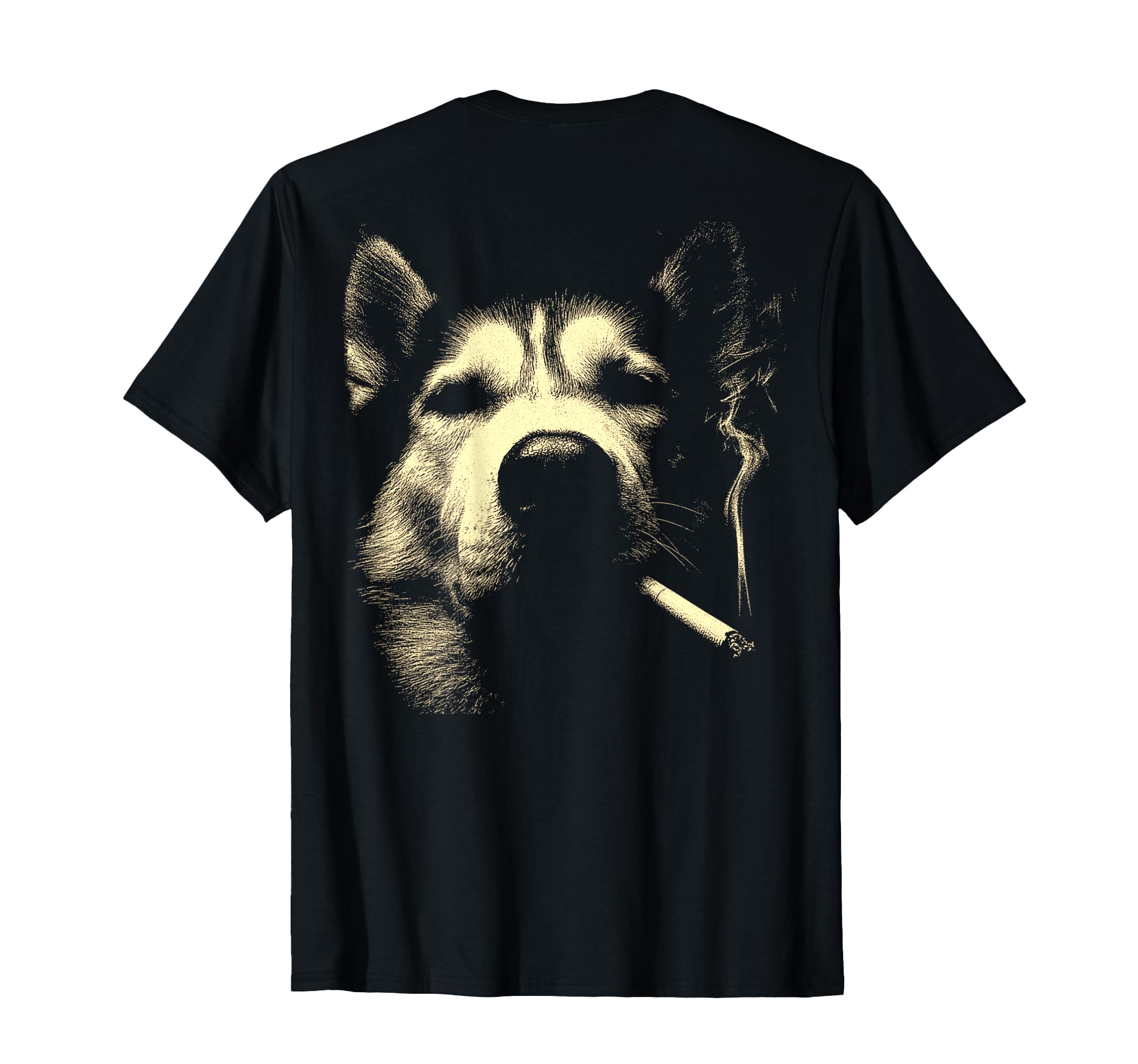 Siberian Husky Smoking Cigarette Meme T-Shirt - Unique Graphic Men Women - T-Shirt, Sweatshirt, Hoodie