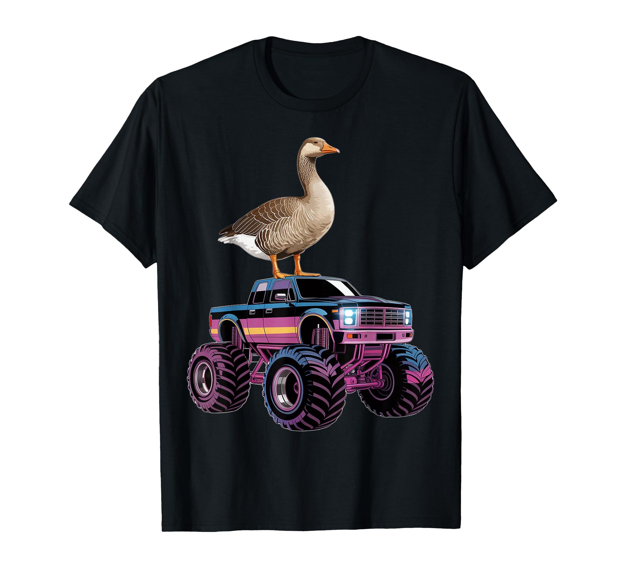 Monster Truck Goose T-Shirt - Fun Novelty Design Unisex - T-Shirt, Sweatshirt, Hoodie
