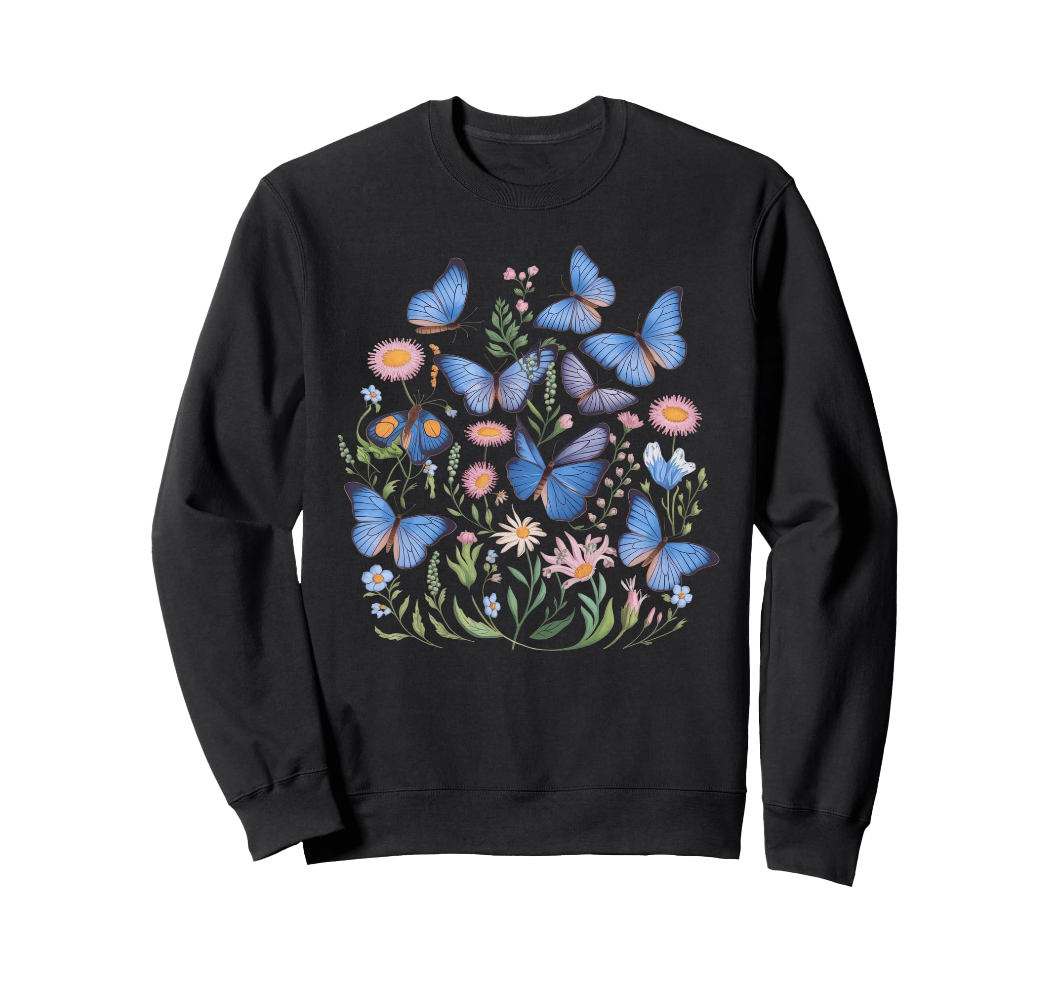 Floral Boho Wildflower Botanical Sweatshirt - Graphic Print Men Women - T-Shirt, Sweatshirt, Hoodie