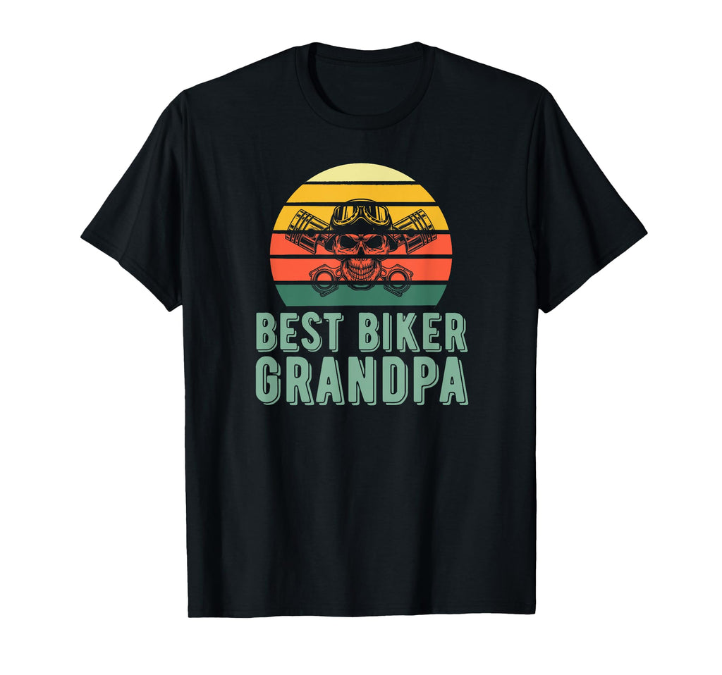 Best Biker Grandpa Motorcycle T-Shirt - Fun Novelty Design Men Women - T-Shirt, Sweatshirt, Hoodie