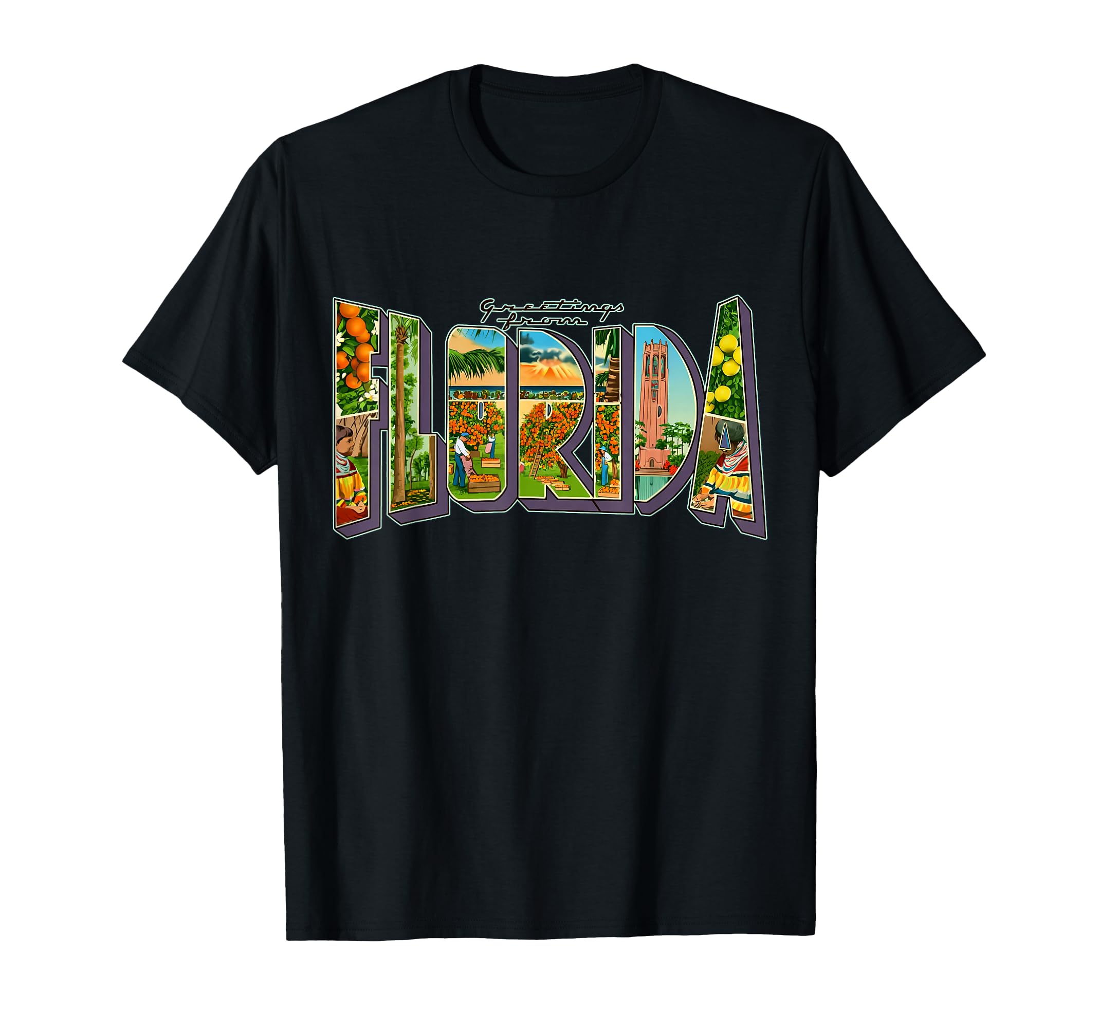 Greetings From Florida Postcard T-Shirt - Graphic Print Men Women - T-Shirt, Sweatshirt, Hoodie