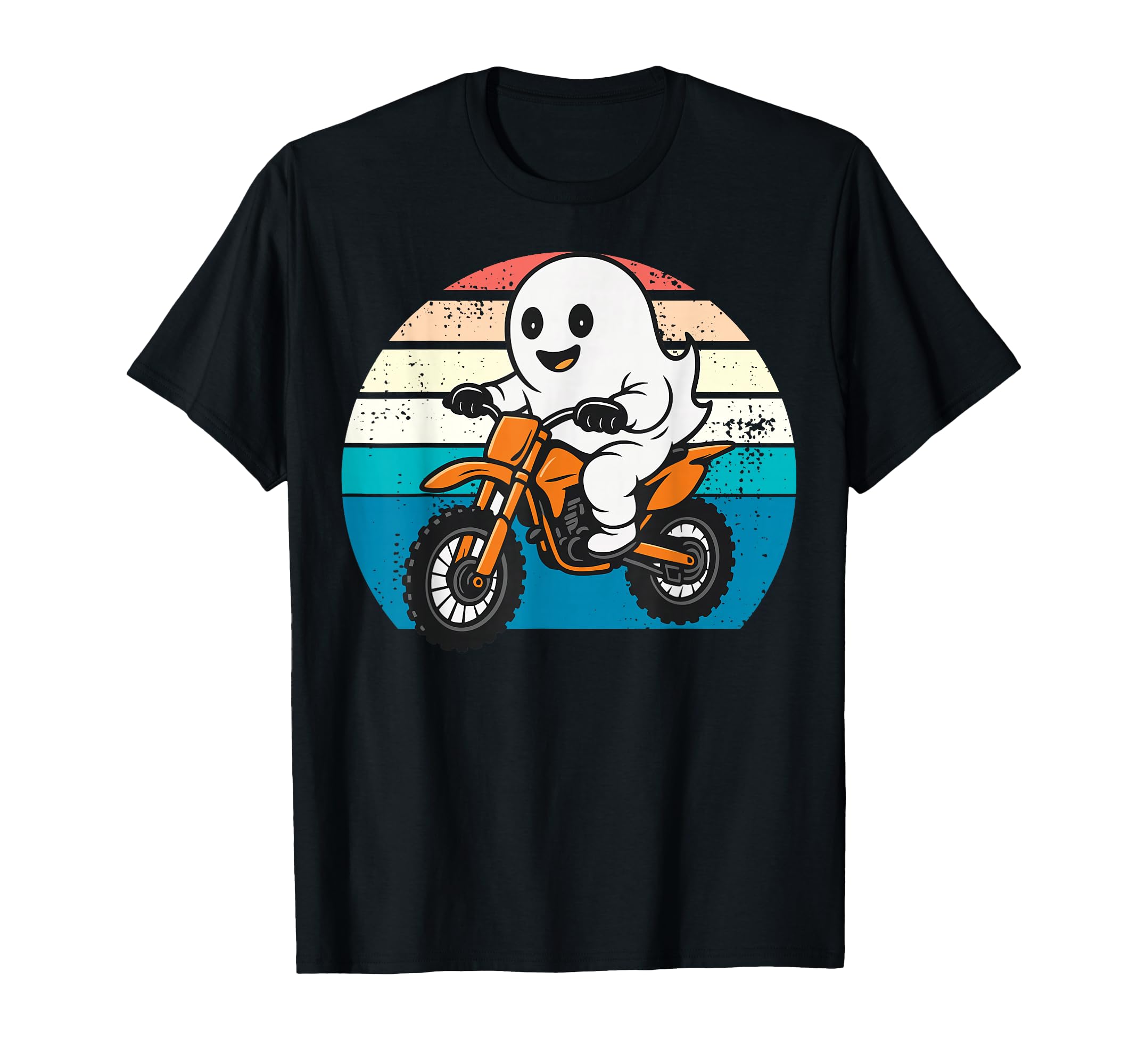 Ghost Riding Motorcycle Funny Halloween T-Shirt - Unique Graphic Men Women - T-Shirt, Sweatshirt, Hoodie