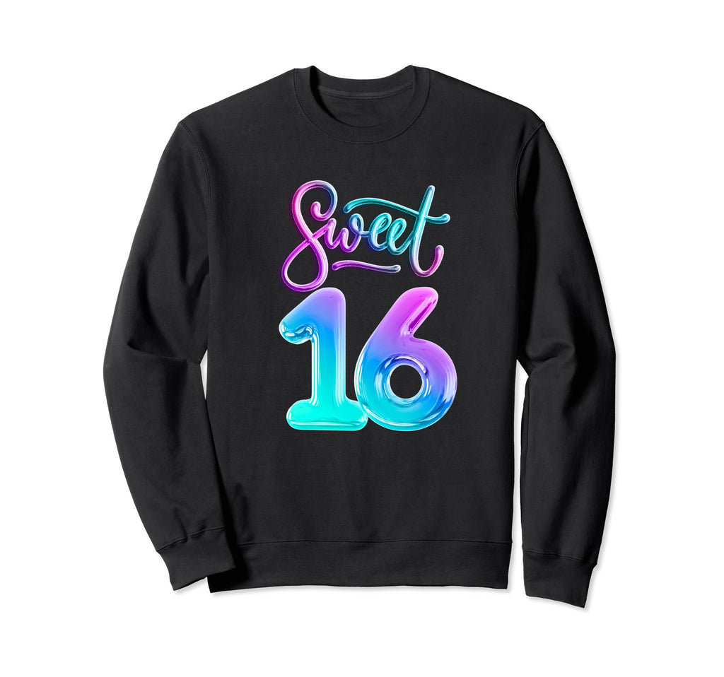Ombre Typography Sixteenth 16Th Sweatshirt - Unique Graphic for Adults - T-Shirt, Sweatshirt, Hoodie