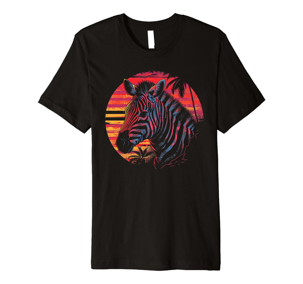 Zebra Vaporwave Aesthetic T-Shirt - Casual Everyday Wear Men Women - T-Shirt, Sweatshirt, Hoodie