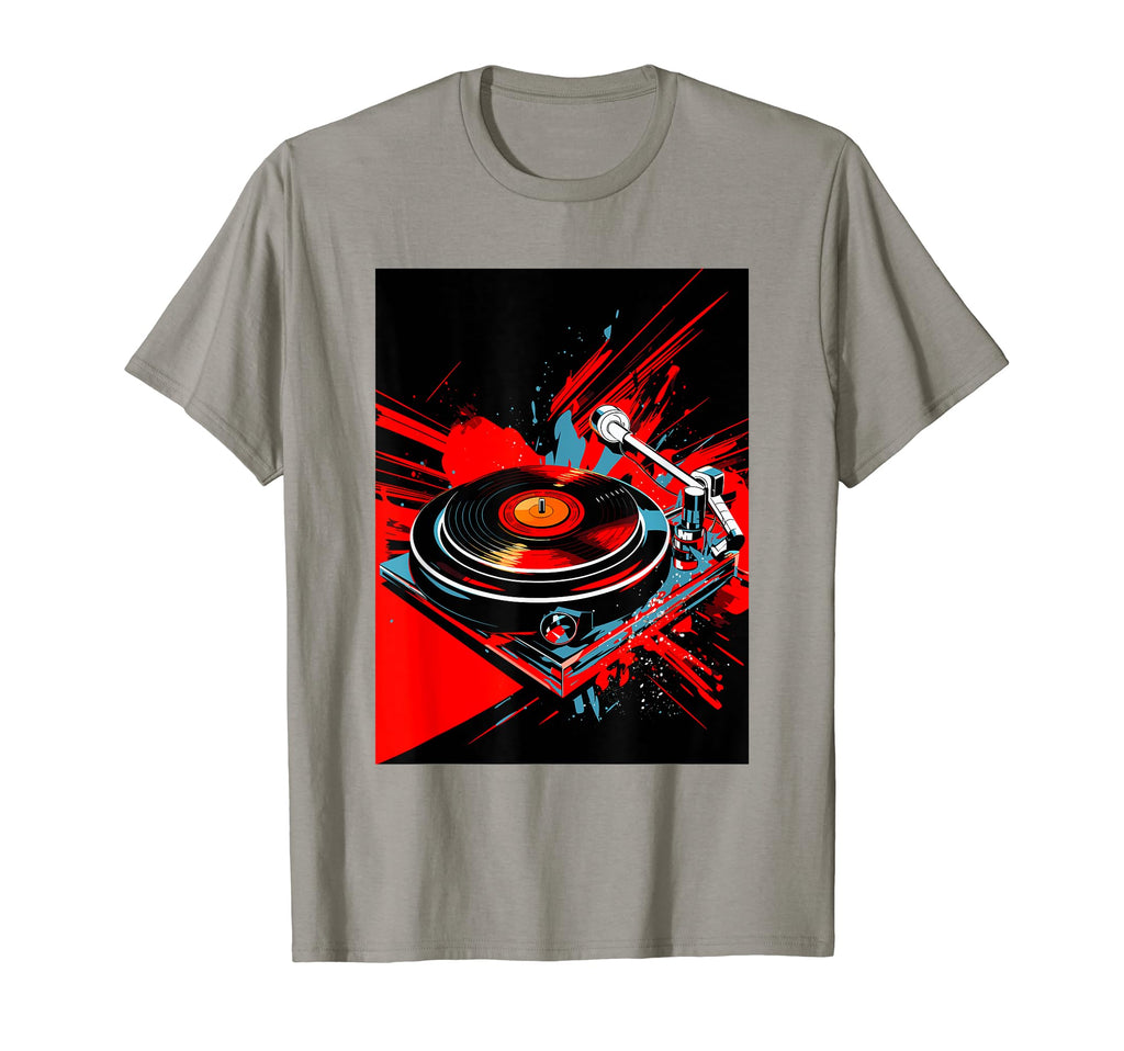 Vinyl Record Player Dj Music T-Shirt - Minimalist Print for Adults - T-Shirt, Sweatshirt, Hoodie
