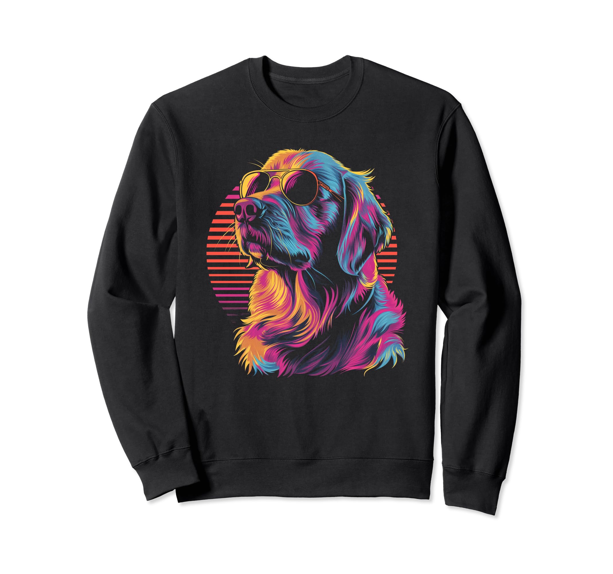 Dog Golden Retriever Vaporwave Sweatshirt - Aesthetic Graphic Men Women - T-Shirt, Sweatshirt, Hoodie