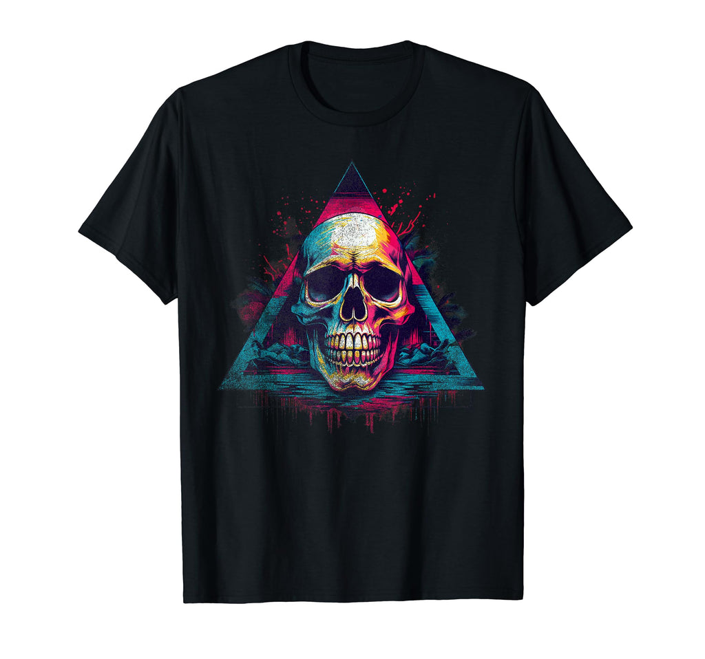Skull Vaporwave Retrowave Aesthetic T-Shirt - Trendy Graphic for Adults - T-Shirt, Sweatshirt, Hoodie
